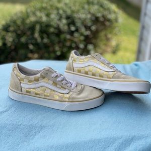 Gold Checked Vans